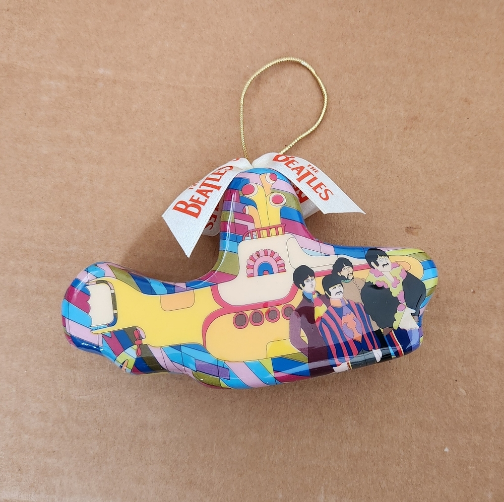 The Beatles Yellow and Blue Holiday Ornament